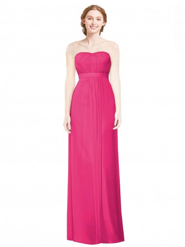 Sem Mangas Sem alças Chiffon Linha A Azaléia Vestidos de Madrinha