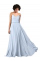 Sem Mangas Alças finas Lombar Chiffon Linha A Vestido de Festa / Vestido de Madrinha