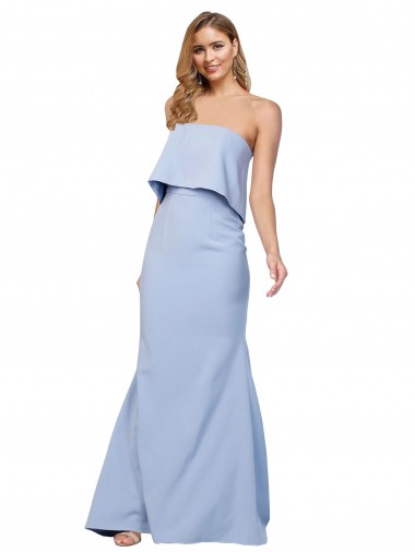 Sem Mangas Sem alças Lombar Crepe Esticado Linha A Vestidos de Madrinha / Vestidos de Noite / Vestidos de Festa