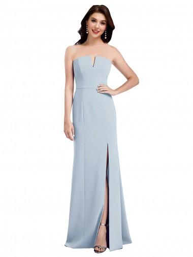 Sem Mangas Decote V Lombar Crepe Esticado Trombeta Vestidos de Madrinha / Vestidos de Festa