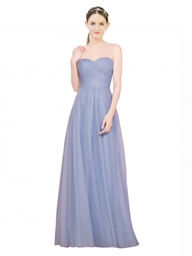 Sem Mangas Amor Lombar Tule Linha A Vestidos de Madrinha