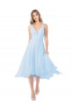 Sem Mangas Decote V Buraco da fechadura Chiffon Linha A Vestidos de Madrinha / Vestidos de Cocktail / Vestidos de Homecoming