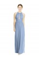 Sem Mangas Cabeçada Chiffon Linha A Vestido de Madrinha / Vestido Formais