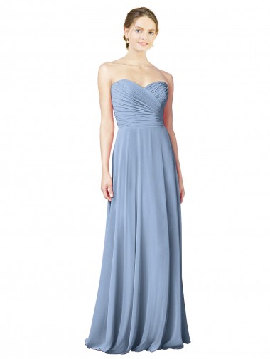 Sem Mangas Amor Lombar Chiffon Linha A Vestido de Festa / Vestidos de Noiva