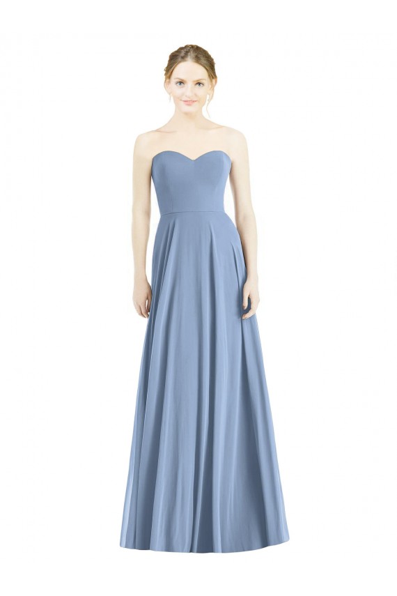 Sem Mangas Amor Chiffon Linha A Longo Vestido de Madrinha / Vestido de Noite