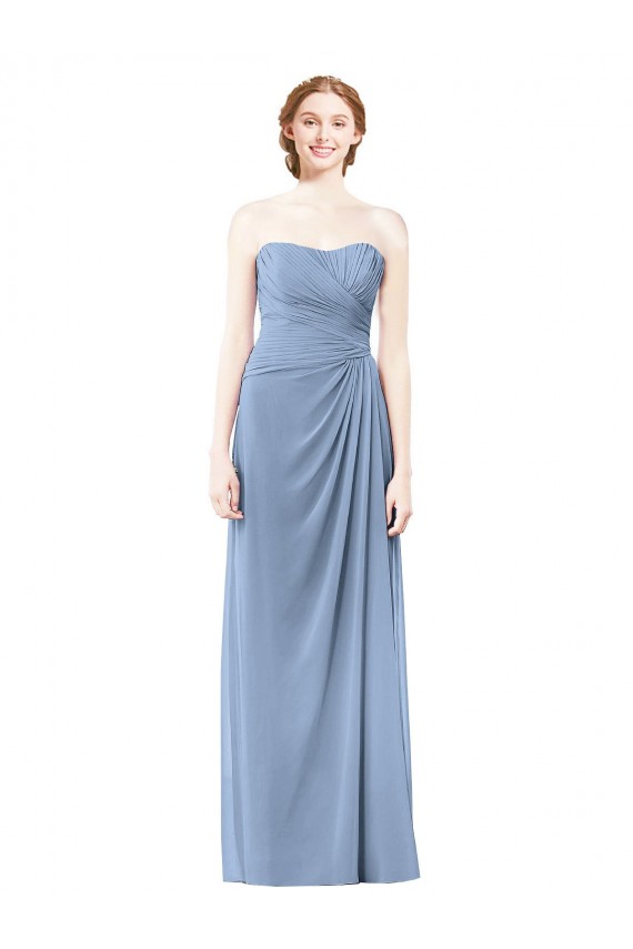 Sem Mangas Sem alças Chiffon Linha A Vestido de Noiva / Vestido de Festa