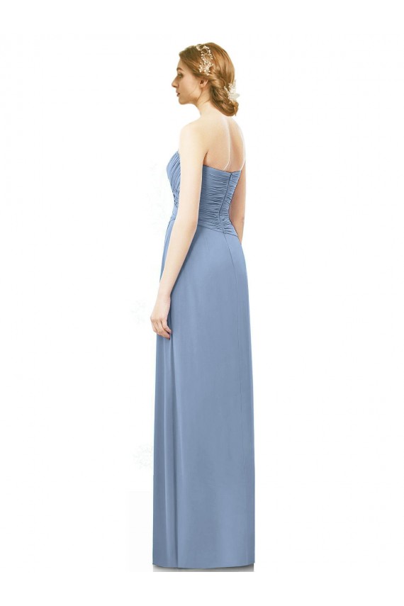 Sem Mangas Sem alças Chiffon Linha A Vestido de Noiva / Vestido de Festa