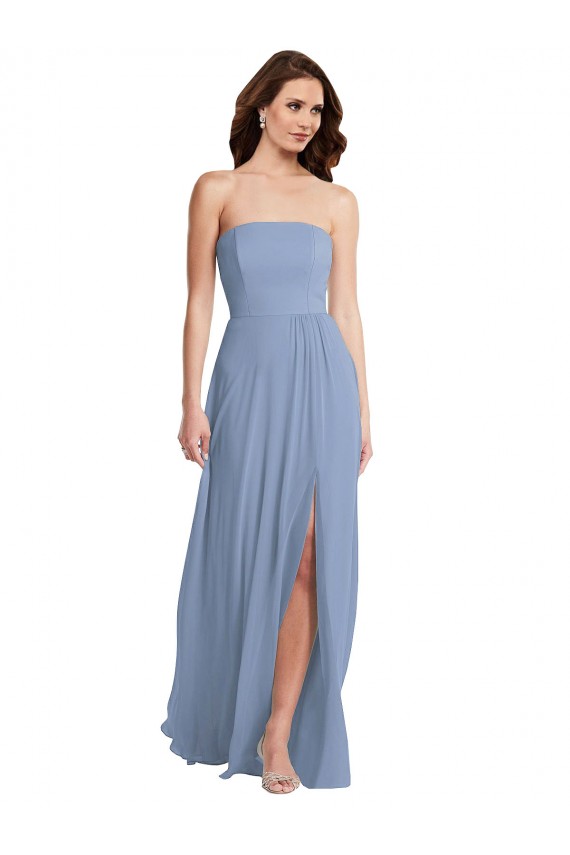 Sem Mangas Sem alças Chiffon Linha A Vestidos de Noiva / Vestidos de Festa