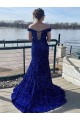 Sem Mangas Fora do Ombro Lantejoulas Veludo Bainha Vestidos de Festa