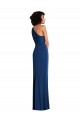 Sem Mangas Um Ombro Spandex Bainha Vestidos de Madrinha / Vestidos de Festa