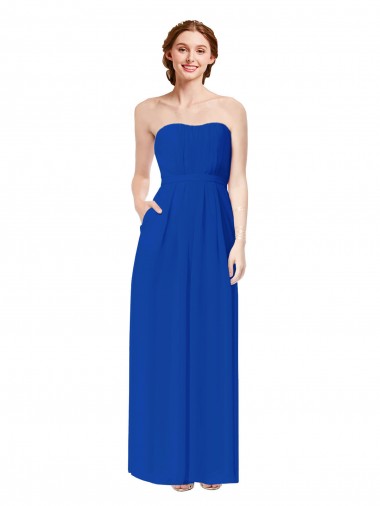 Sem Mangas Amor Abrir de volta Chiffon Bainha Vestidos de Madrinha