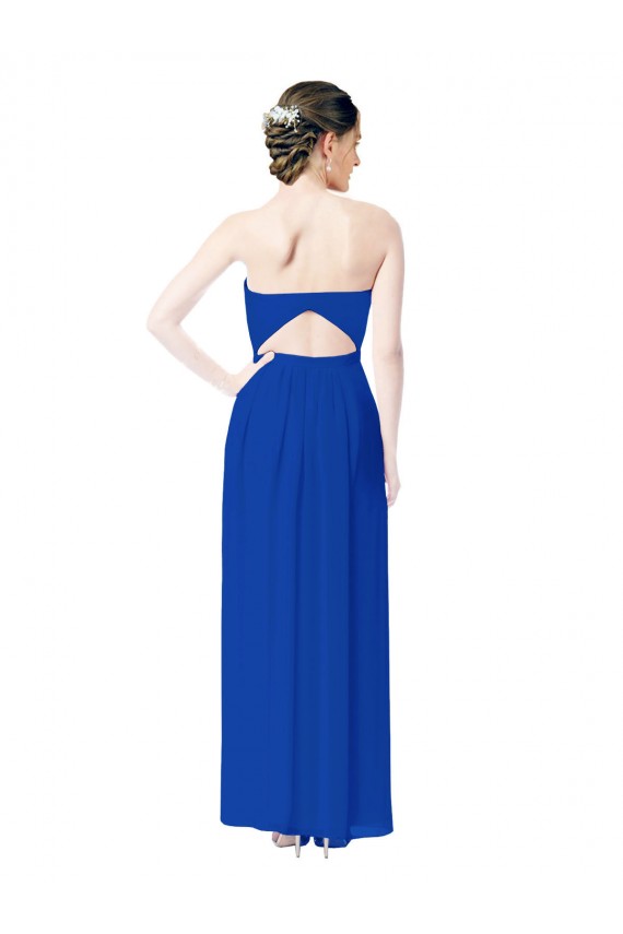 Sem Mangas Amor Abrir de volta Chiffon Bainha Vestidos de Madrinha