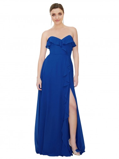 Sem Mangas Amor Chiffon Linha A Vestidos de Festa / Vestidos de Madrinha