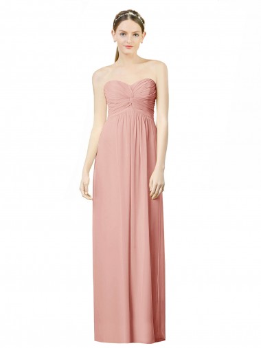 Sem Mangas Amor Chiffon Linha A Bliss Longo Vestidos de Madrinha