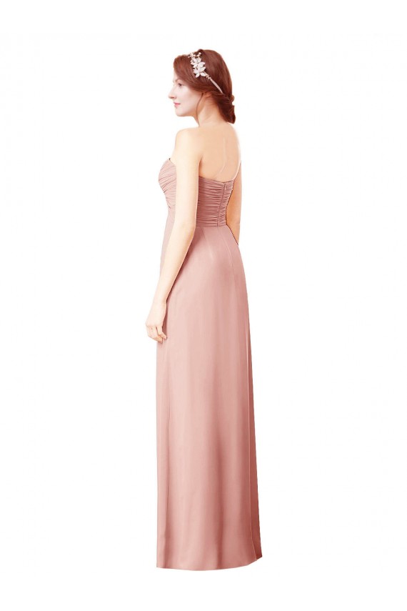 Sem Mangas Amor Chiffon Linha A Bliss Longo Vestidos de Madrinha