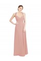 Sem Mangas Amor Abrir de volta Chiffon Linha A Bliss Vestidos de Madrinha