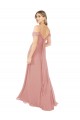 Sem Mangas Fora do Ombro Chiffon Linha A Bliss Longo Vestidos de Madrinha