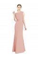 Sem Mangas Decote Barco Chiffon Sereia Vestidos de Madrinha