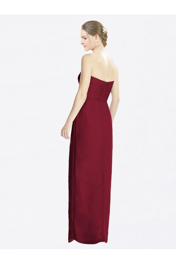 Sem Mangas Amor Chiffon Bainha Vestidos de Madrinha