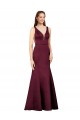 Sem Mangas Decote V Costas em V Cetim Bainha Vestidos de Madrinha / Vestidos de Noite / Vestidos de Festa