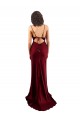 Sem Mangas Decote Capuz Abrir de volta Cetim Sedoso Bainha Vestido de Madrinha / Vestido de Noite / Vestido de Festa