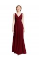 Sem Mangas Decote V Chiffon Linha A Vestidos de Madrinha / Vestidos Formais