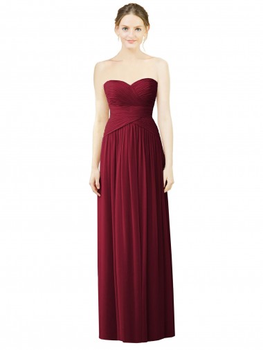 Sem Mangas Amor Chiffon Linha A Vestido de Noite / Vestidos de Madrinha