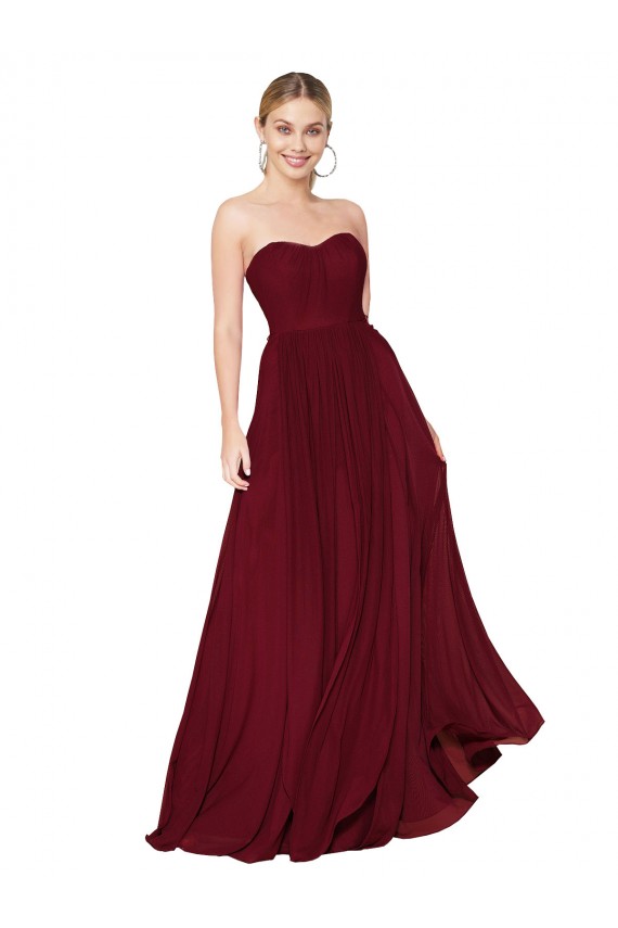 Sem Mangas Amor Chiffon Linha A Longo Vestidos de Madrinha / Vestidos de Noite / Vestidos de Festa