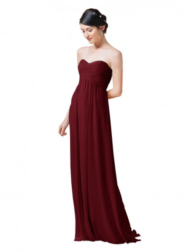 Sem Mangas Amor Chiffon Linha A Vestido de Madrinha