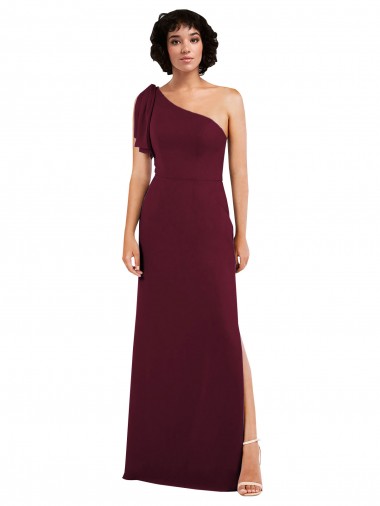 Sem Mangas Um Ombro Chiffon Linha A Vestidos de Madrinha / Vestidos de Noite