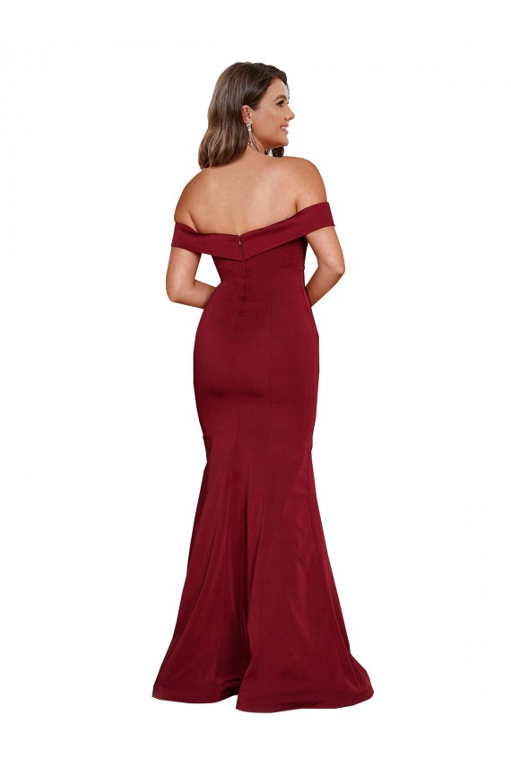 Sem Mangas Fora do Ombro Spandex Sereia Vestidos de Madrinha / Vestidos de Noite / Vestidos de Festa