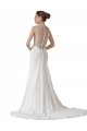 Sem Mangas Amor Chiffon Bainha Vestidos de Noiva na Praia