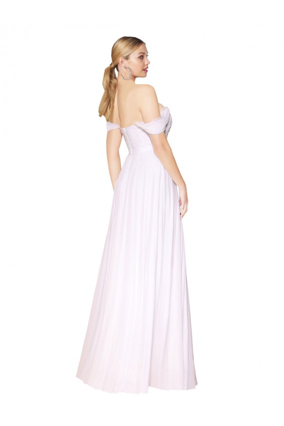 Sem Mangas Fora do Ombro Chiffon Linha A Vestidos de Madrinha / Vestidos de Noite / Vestidos de Festa
