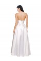 Sem Mangas Sem alças Lombar Cetim Elástico Linha A Vestidos de Madrinha / Vestidos de Noite / Vestidos de Festa