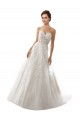 Sem Mangas Amor Tule & Renda Linha A Branco Vestidos de Noiva