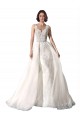 Sem Mangas Amor Tule & Renda Sereia Branco Vestidos de Noiva