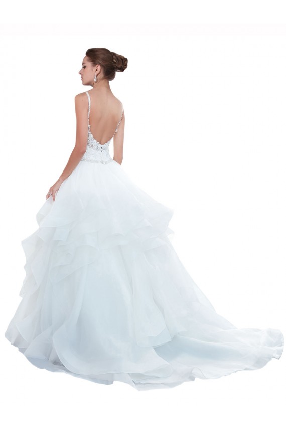 Sem Mangas Alças finas Tule Vestido de Baile Vestidos de Noiva na Praia