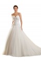Sem Mangas Amor Tule & Renda Vestido de Baile Longo Vestidos de Noiva