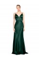 Sem Mangas Alças finas Costas em V Cetim Elástico Bainha Vestidos de Madrinha / Vestidos de Noite / Vestidos de Festa