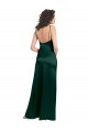 Sem Mangas Colher Abrir de volta Cetim Elástico Linha A Vestidos de Madrinha / Vestidos de Noite / Vestidos de Festa