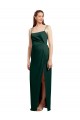 Sem Mangas Alças finas Lombar Cetim Elástico Coluna Vestidos de Madrinha / Vestidos de Noite / Vestidos de Festa
