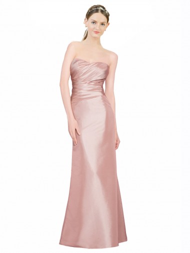 Sem Mangas Amor Lombar Cetim Elástico Linha A Vestidos de Madrinha / Vestidos de Noite / Vestidos de Festa