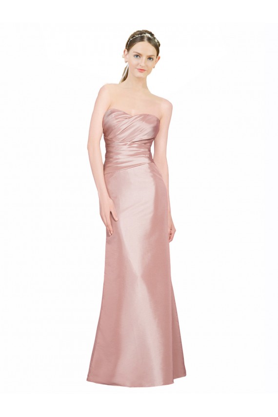 Sem Mangas Amor Lombar Cetim Elástico Linha A Vestidos de Madrinha / Vestidos de Noite / Vestidos de Festa