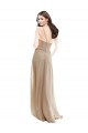 Sem Mangas Decote Alto Chiffon Linha A Longo Vestidos de Madrinha