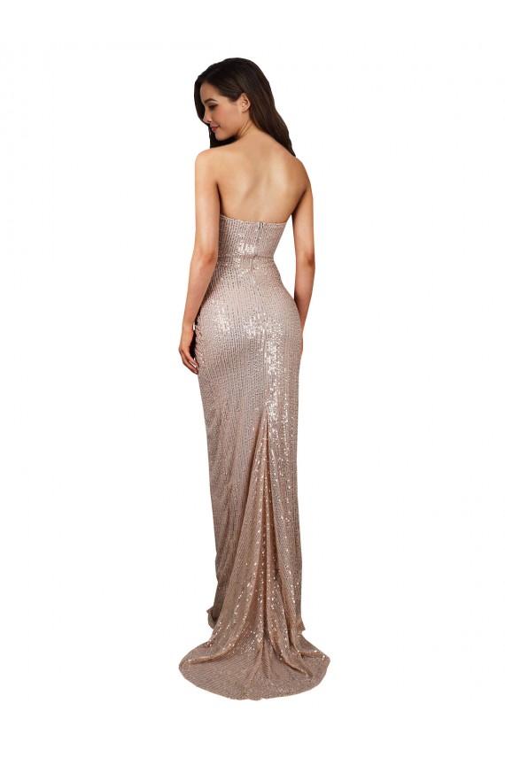Sem Mangas Colher Lombar Lantejoulas Sereia Vestidos de Madrinha / Vestidos de Noite / Vestidos de Festa