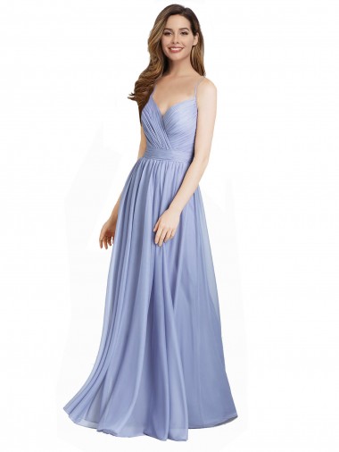 Sem Mangas Amor Abrir de volta Chiffon & Renda Linha A Vestidos de Madrinha