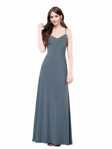 Sem Mangas Decote V Lombar Spandex Linha A Vestidos de Madrinha / Vestidos de Festa