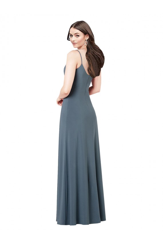 Sem Mangas Decote V Lombar Spandex Linha A Vestidos de Madrinha / Vestidos de Festa