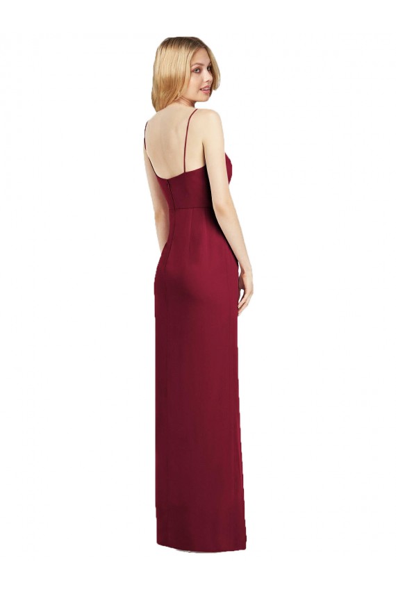 Sem Mangas Alças finas Chiffon Trombeta Vestidos de Madrinha