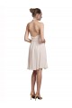 Sem Mangas Cabeçada Chiffon Linha A Curto Vestidos de Madrinha / Vestidos de Cocktail / Vestidos de Homecoming